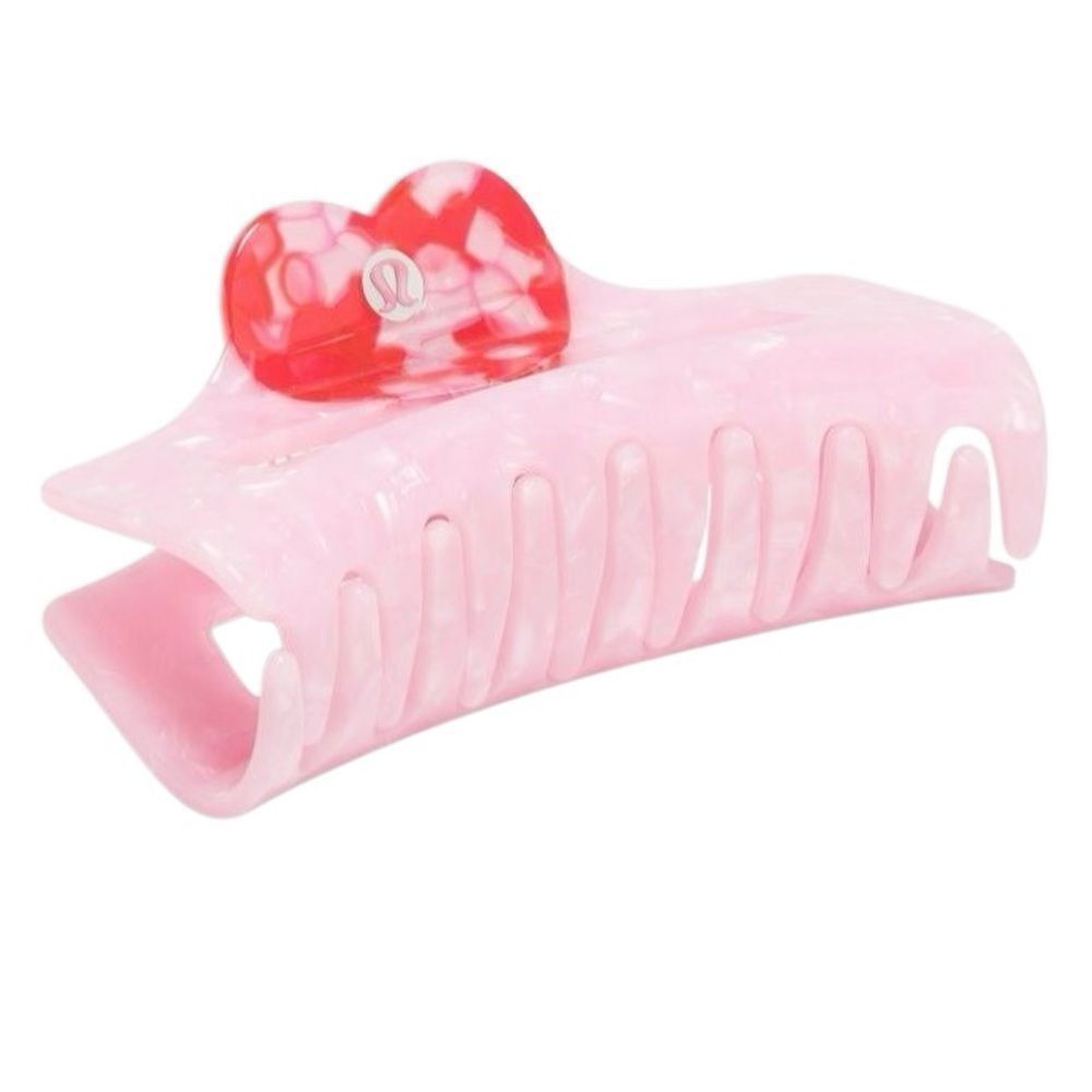 Lululemon Extra Large Claw Hair Clip Heart Blush Blend/Oxford Red - Picture 9 of 10